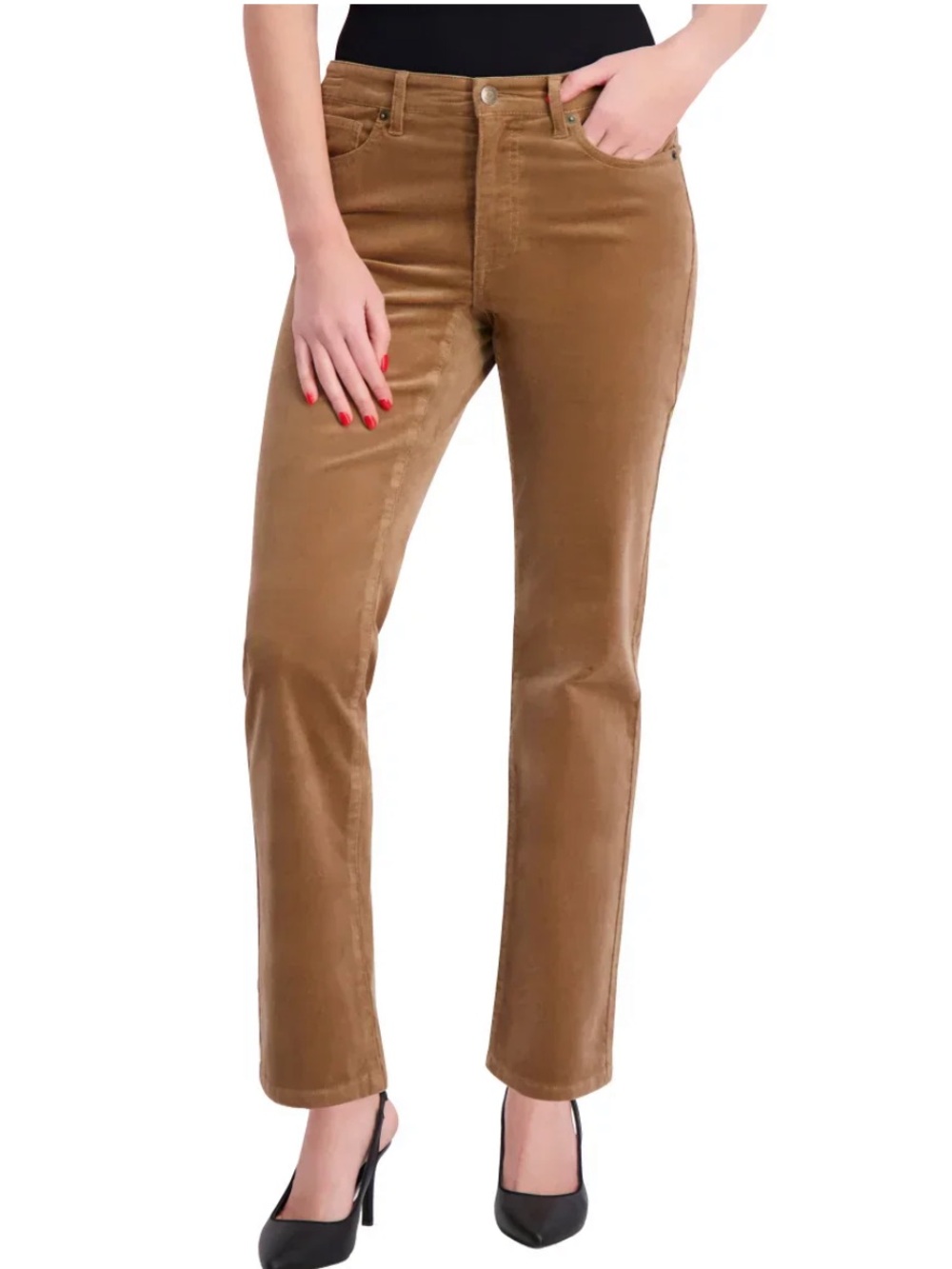 Tommy Hilfiger Straight Leg Corduroy Pants in Brown 119